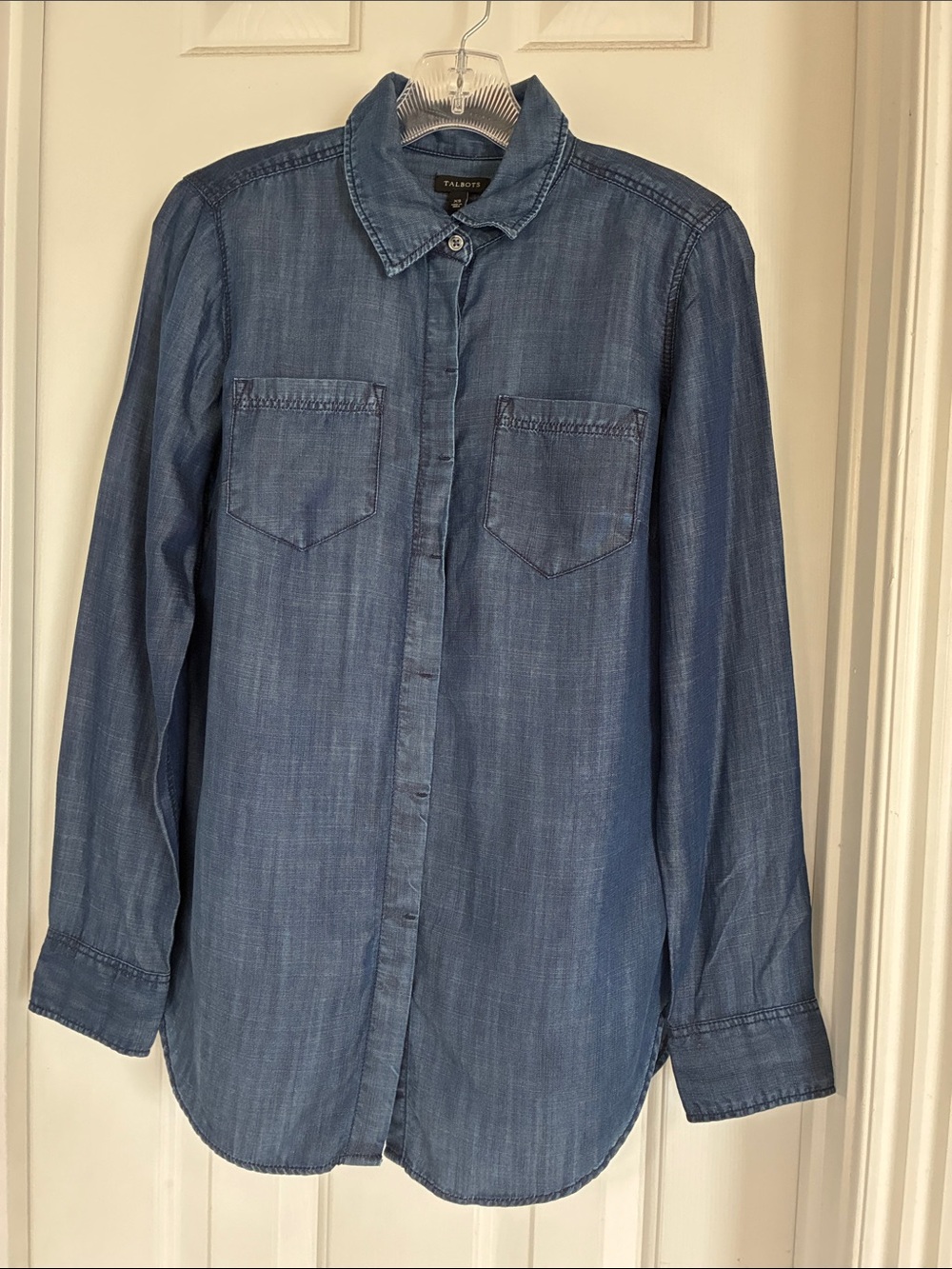 Talbots Blue Denim Button-Down Shirt